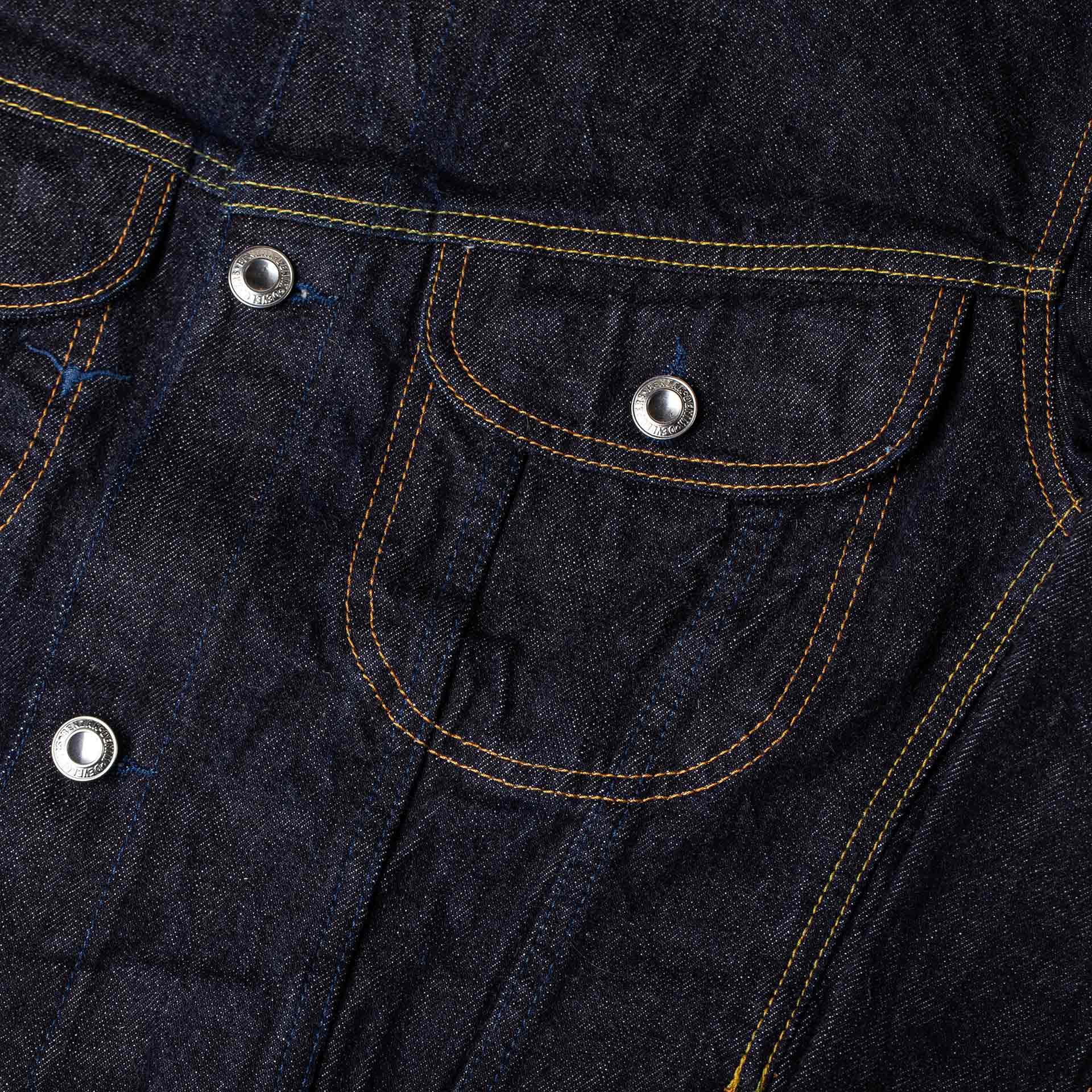 Benzak BDJ-05 Trucker Jacket Forties Era Selvedge Indigo 14oz - Image 6