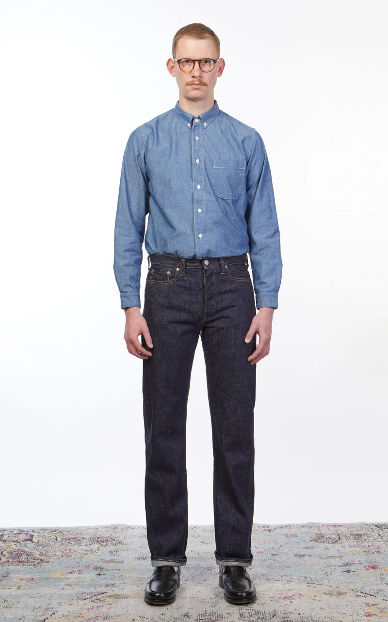 Benzak BDS-02 One Pocket Shirt Indigo Chambray 5oz - Image 2