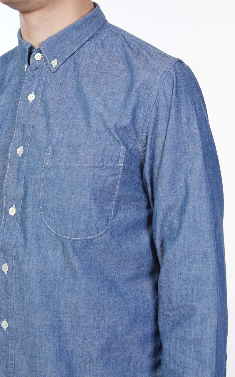 Benzak BDS-02 One Pocket Shirt Indigo Chambray 5oz - Image 7