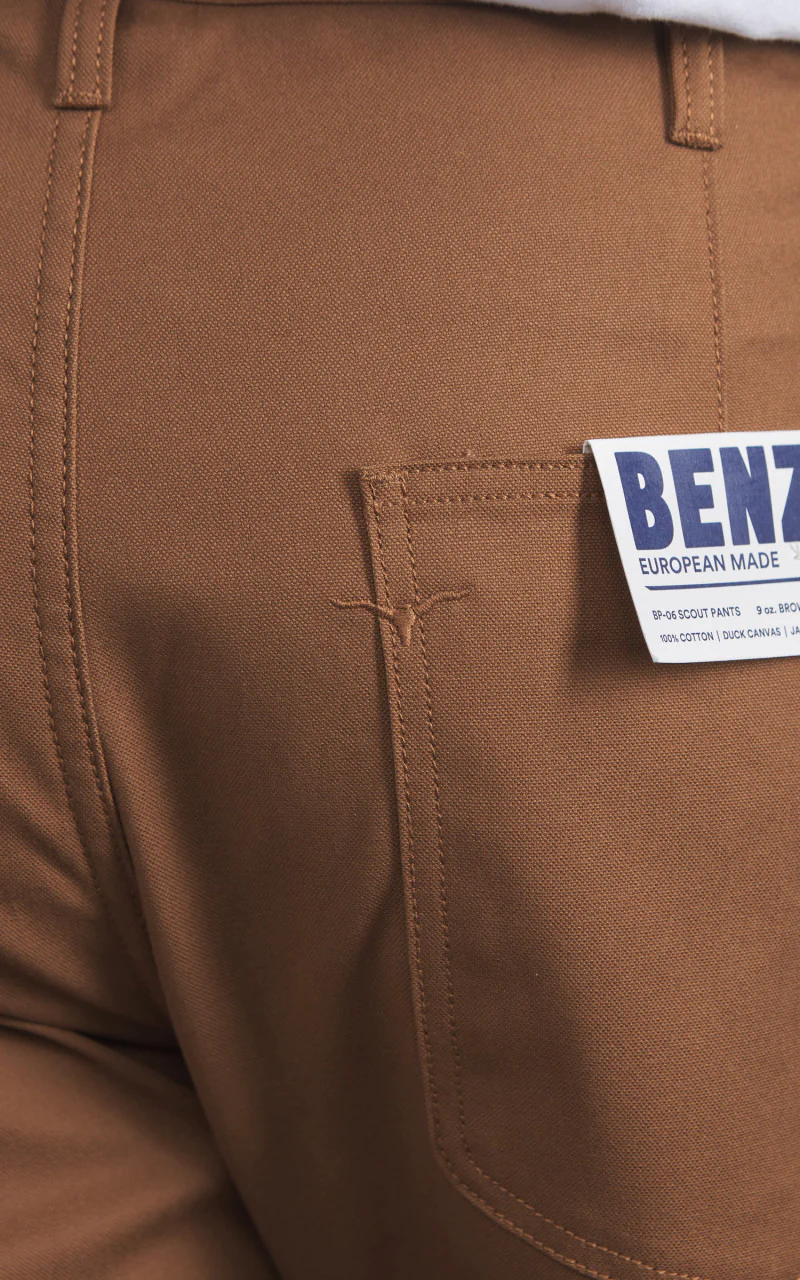 Benzak BP-06 Scout Pants Duck Canvas Selvedge Brown - Image 11