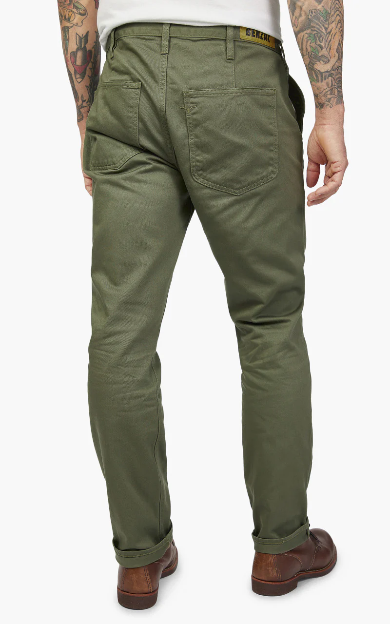 Benzak BP-06 Scout Pants Sateen Military Olive Green - Image 6