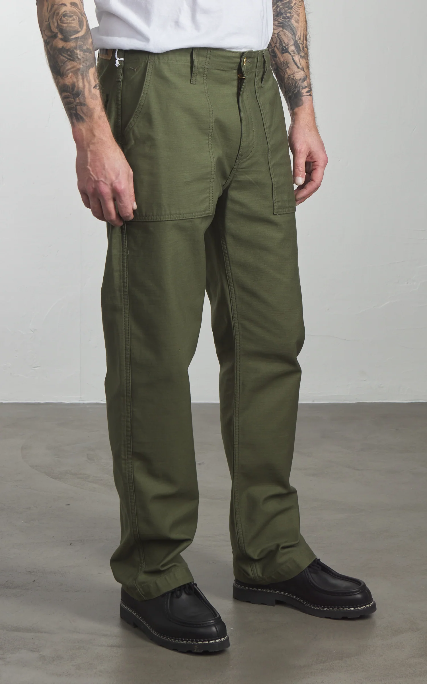 Benzak BP-07 Loose Fatigue Pants Military Twill Olive Drab - Image 4