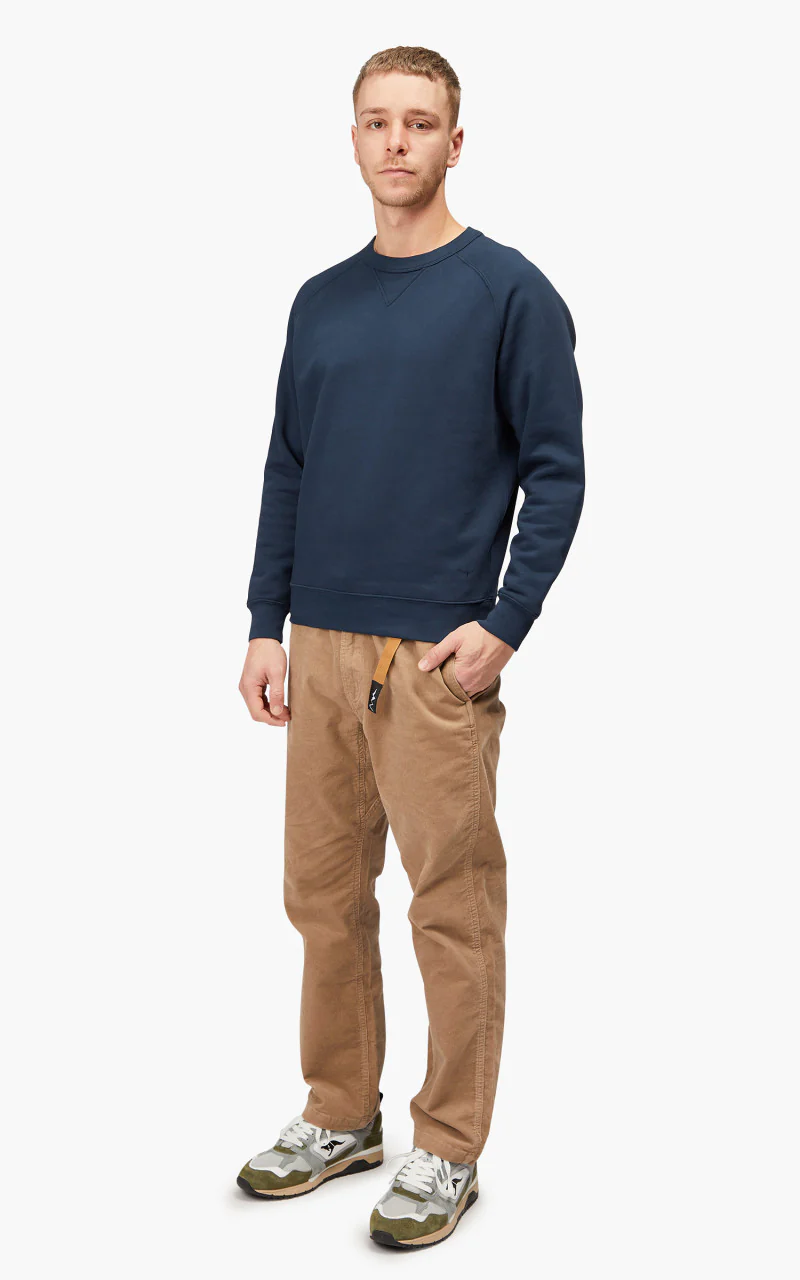 Benzak BS-09 Crew Neck Sweat Garment Dyed Brushed Fleece Navy - Image 4