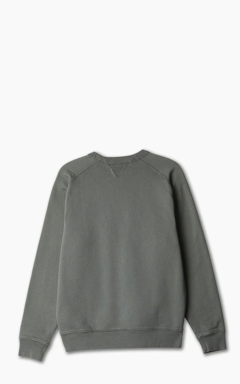 Benzak BS-09 Crew Neck Sweat Garment Dyed Brushed Fleece Stone - Image 3