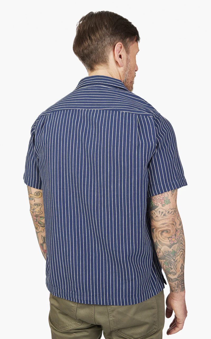Benzak BSS-01 Holiday Shirt Navy Dobby Stripe 6.5oz - Image 6