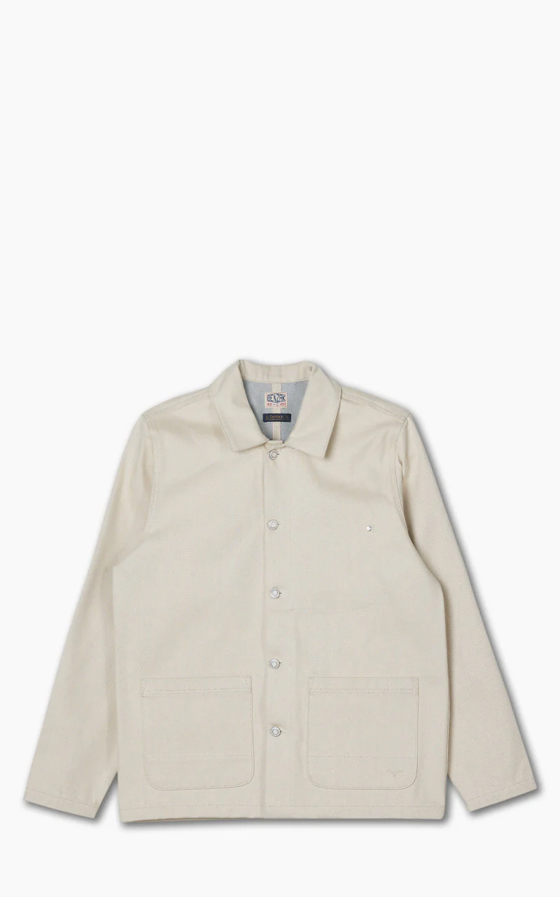 Benzak BWJ-01 Worker Jacket "Paint Roller" Selvedge Ecru 14oz