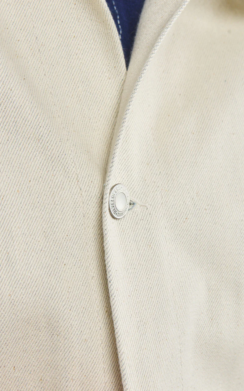 Benzak BWJ-01 Worker Jacket "Paint Roller" Selvedge Ecru 14oz - Image 7