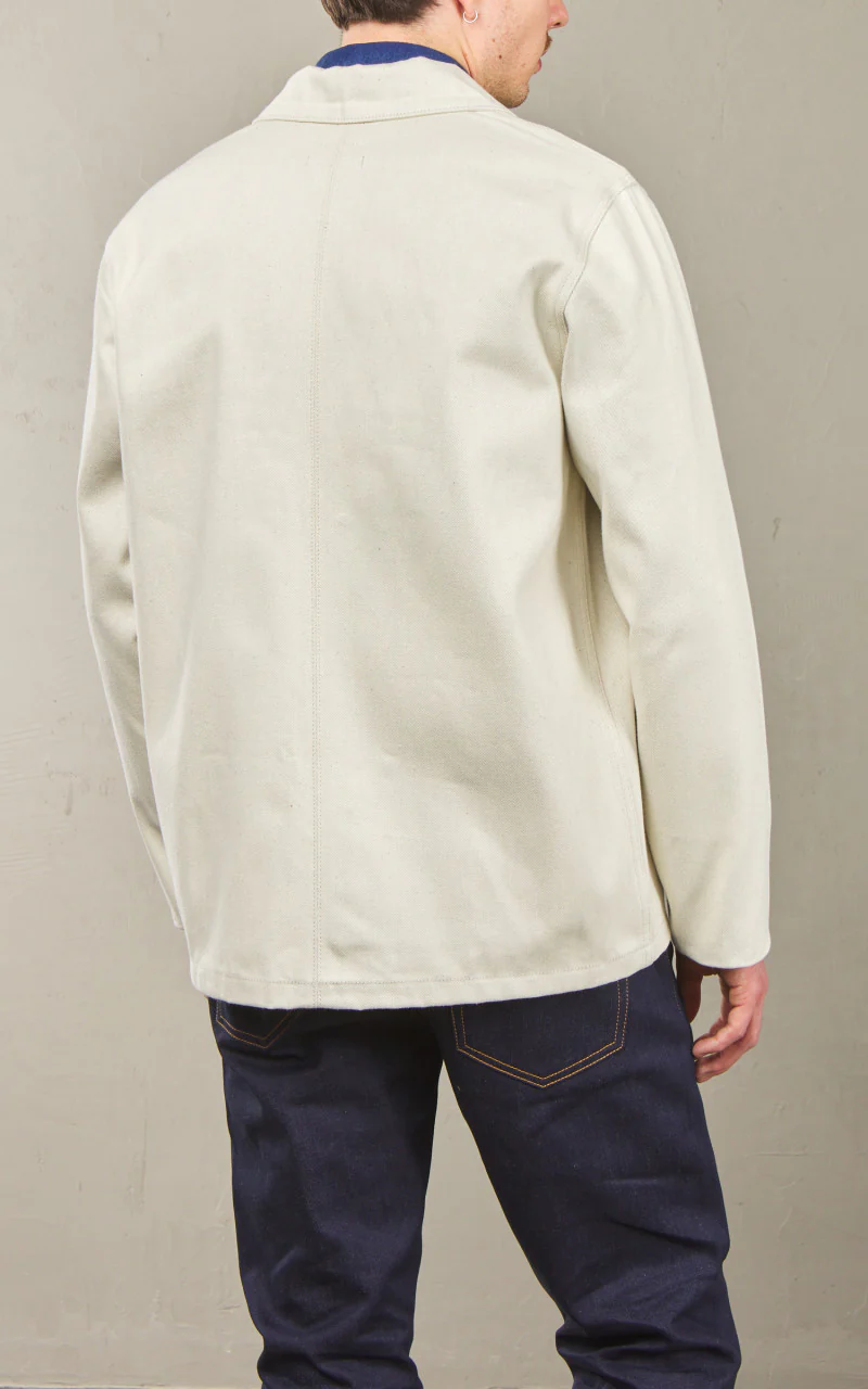 Benzak BWJ-01 Worker Jacket "Paint Roller" Selvedge Ecru 14oz - Image 9