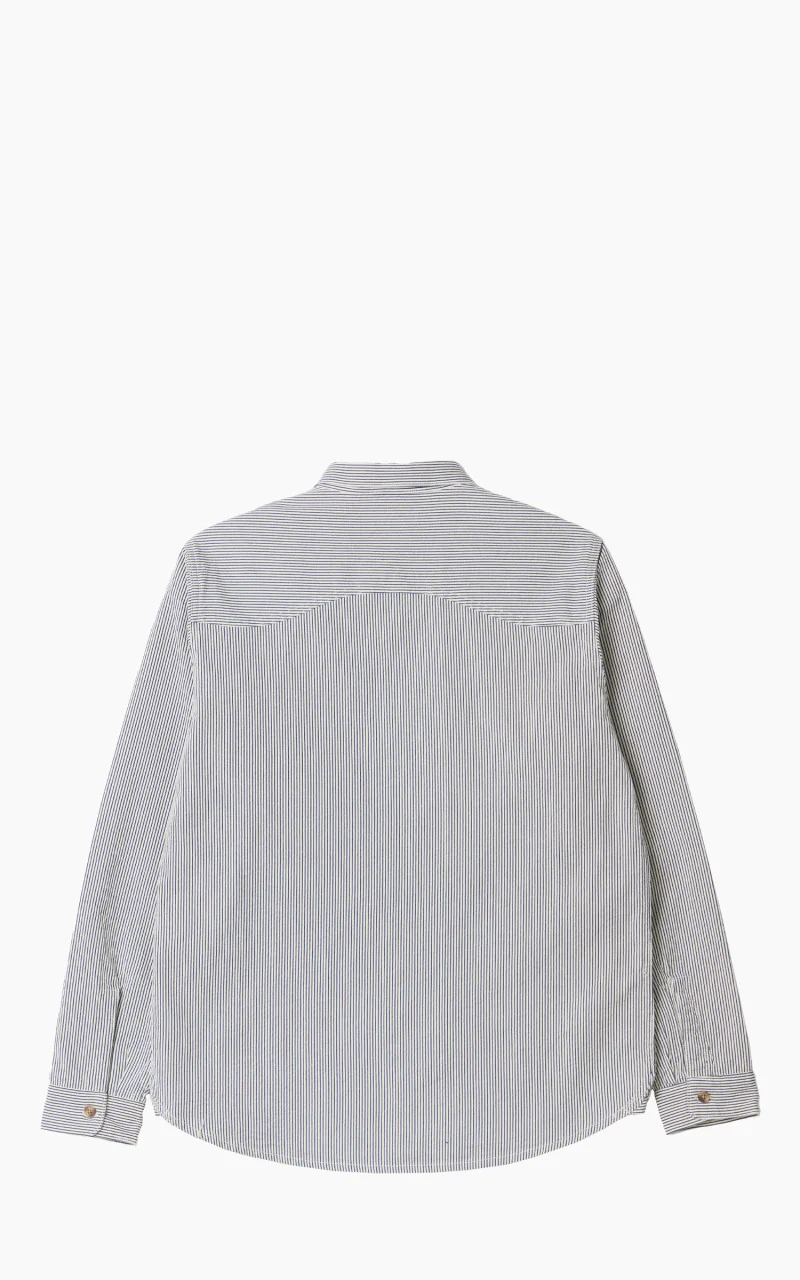 Benzak BWS-01 Work Shirt 6.5oz Blue & White Cord Stripe - Image 3