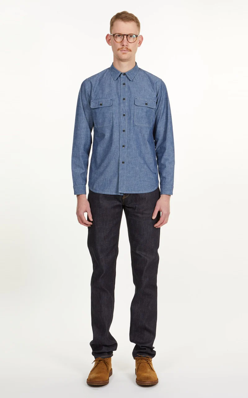 Benzak BWS-01 Work Shirt 6oz Selvedge Chambray - Image 2