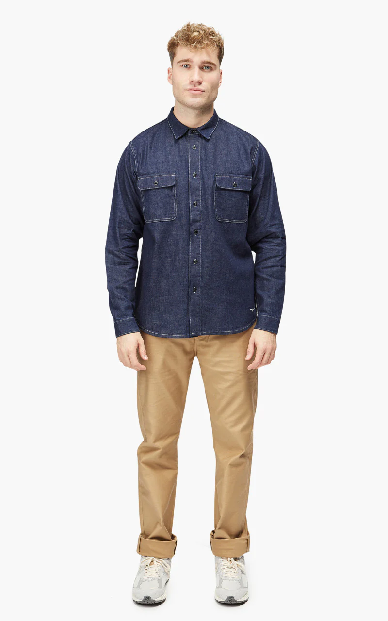 Benzak BWS-01 Work Shirt Tinted Denim 8oz - Image 2