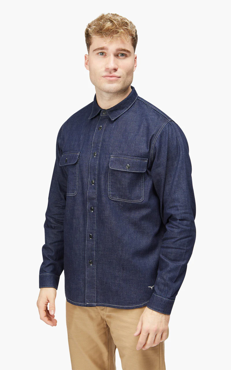Benzak BWS-01 Work Shirt Tinted Denim 8oz - Image 3