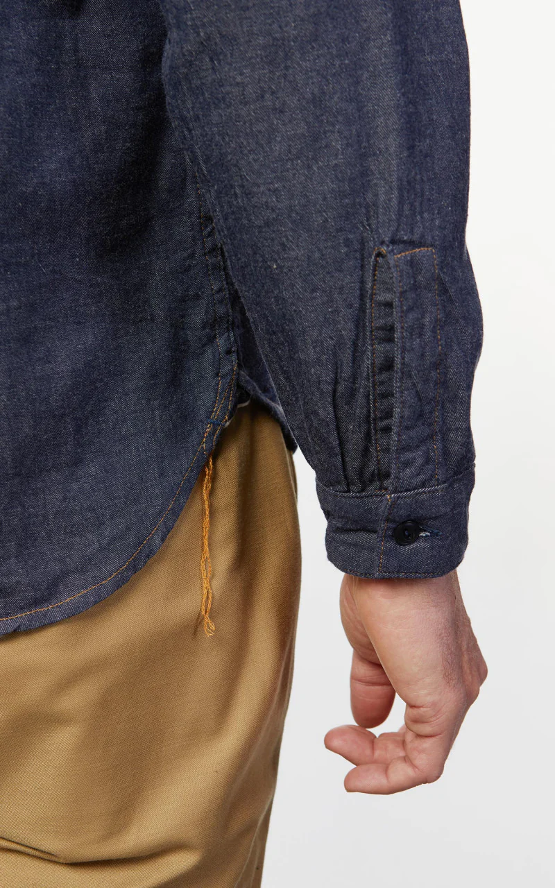 Benzak BWS-02 Utility Shirt LHT Selvedge Denim Indigo - Image 7