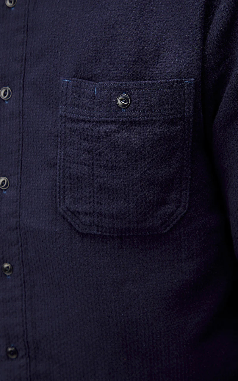 Benzak BWS-02 Utility Shirt Sashiko Double Gauze 8.5oz - Image 8