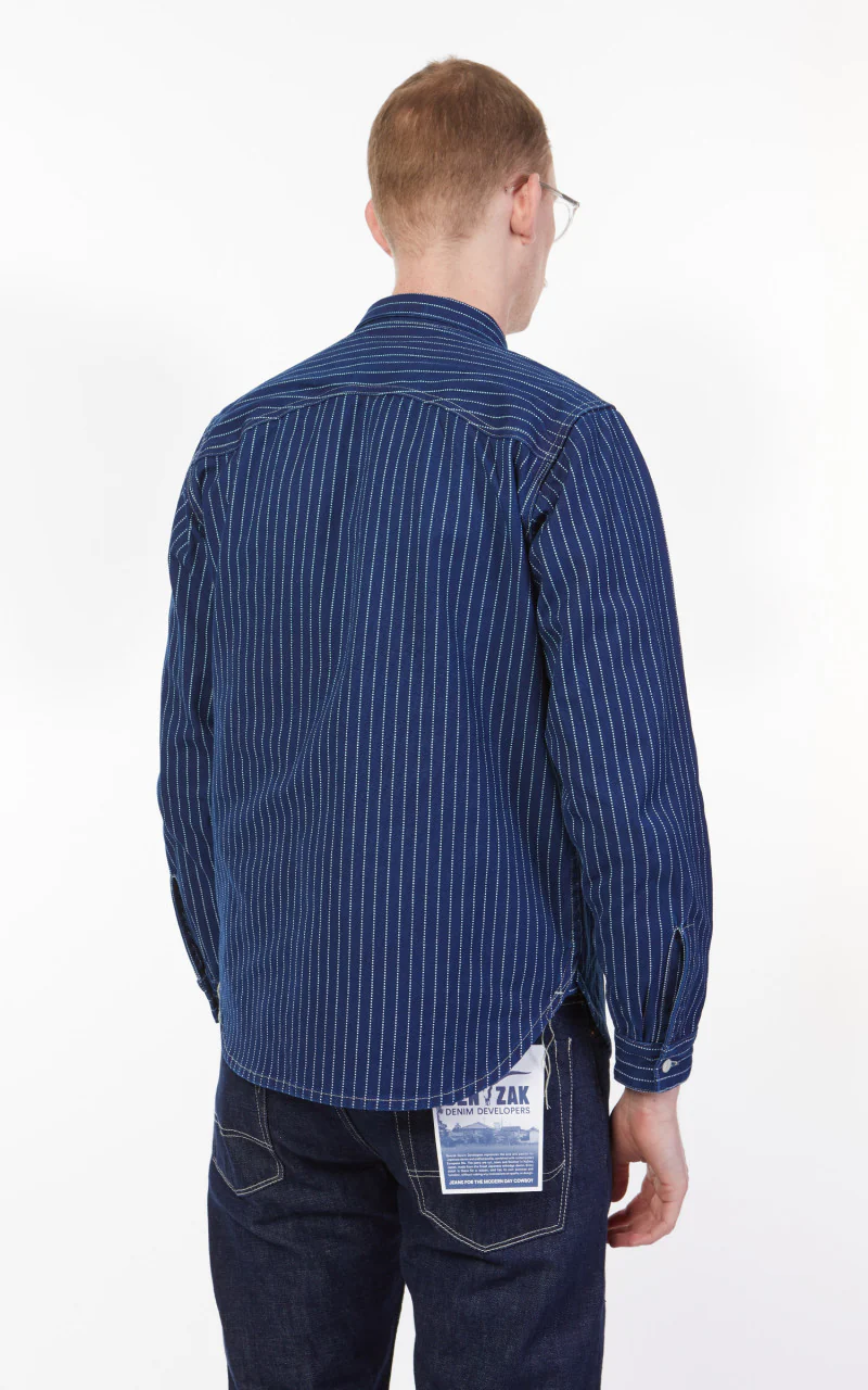 Benzak BWS-02 Utility Shirt Selvedge Canvas Wabash Indigo - Image 6