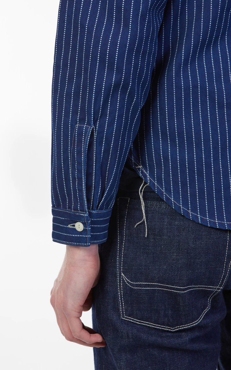 Benzak BWS-02 Utility Shirt Selvedge Canvas Wabash Indigo - Image 7