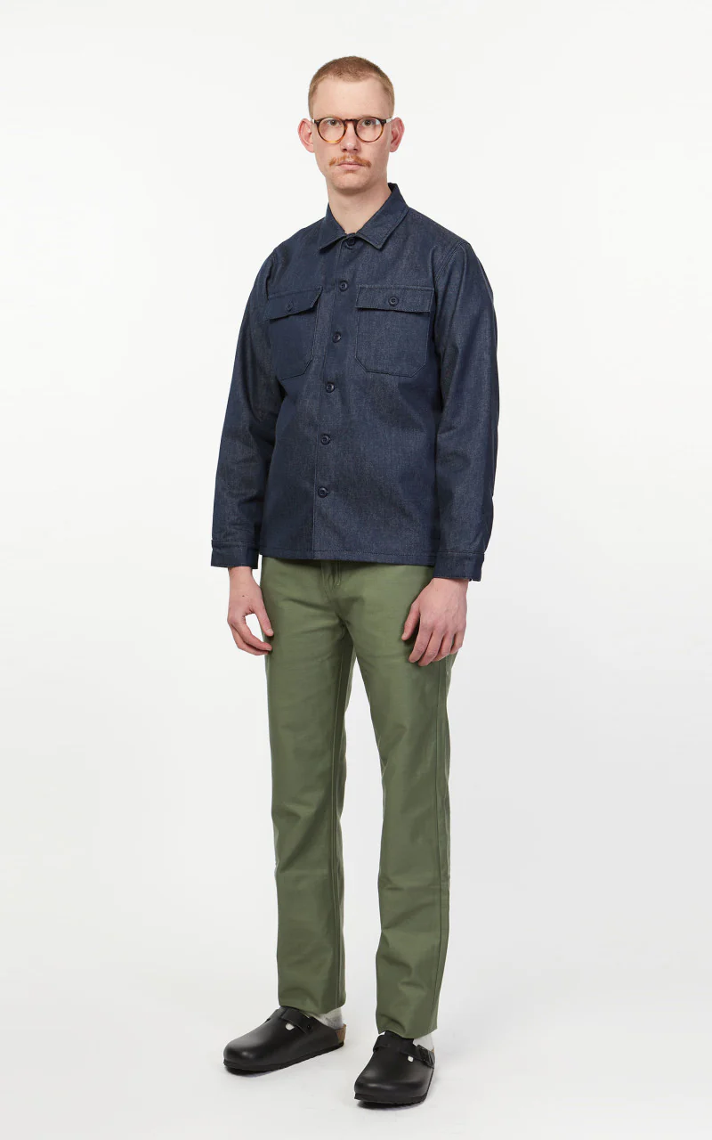 Benzak BWS-03 Military Overshirt Military Selvedge Denim 11oz - Image 3