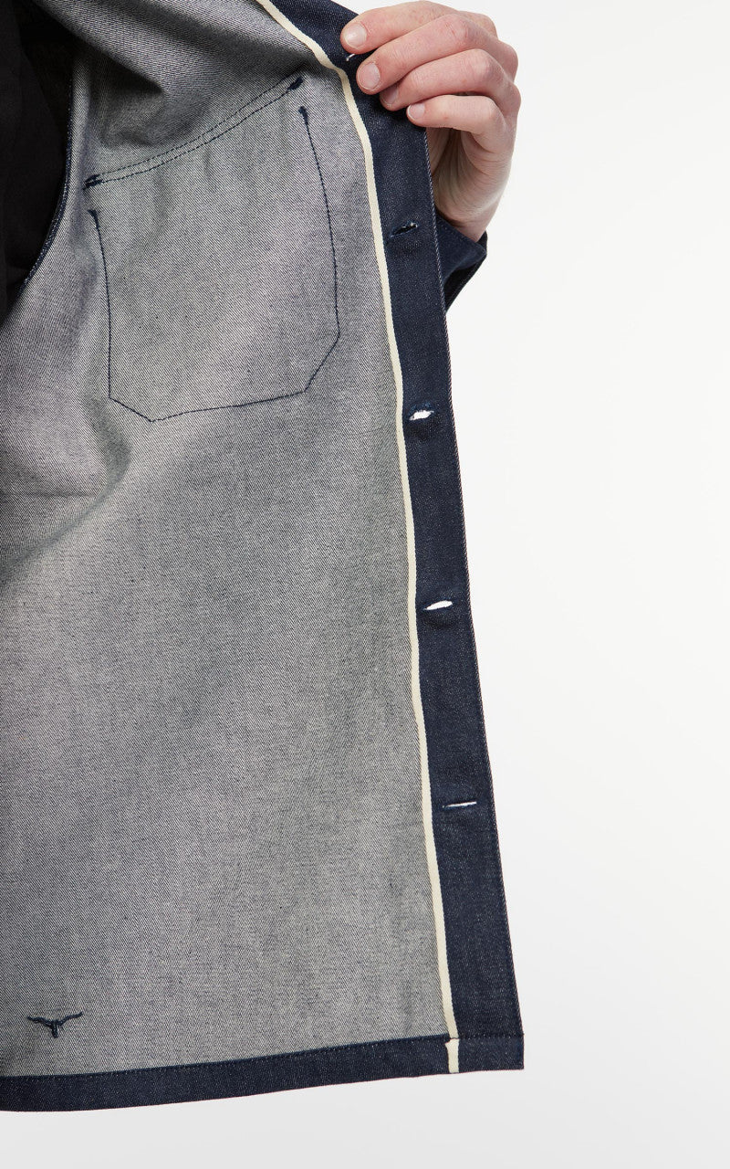 Benzak BWS-03 Military Overshirt Military Selvedge Denim 11oz - Image 8
