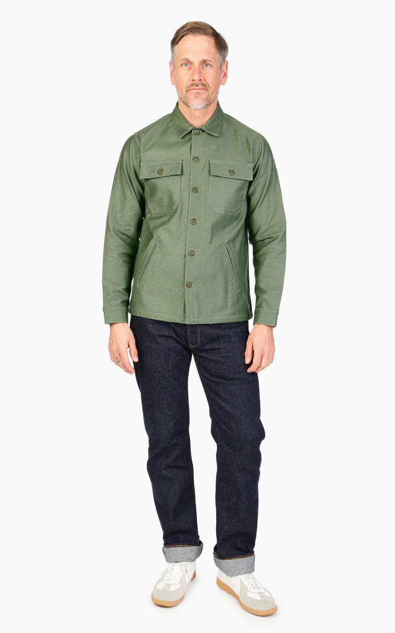 Benzak BWS-03 Military Overshirt Military Twill Army Green - Image 2