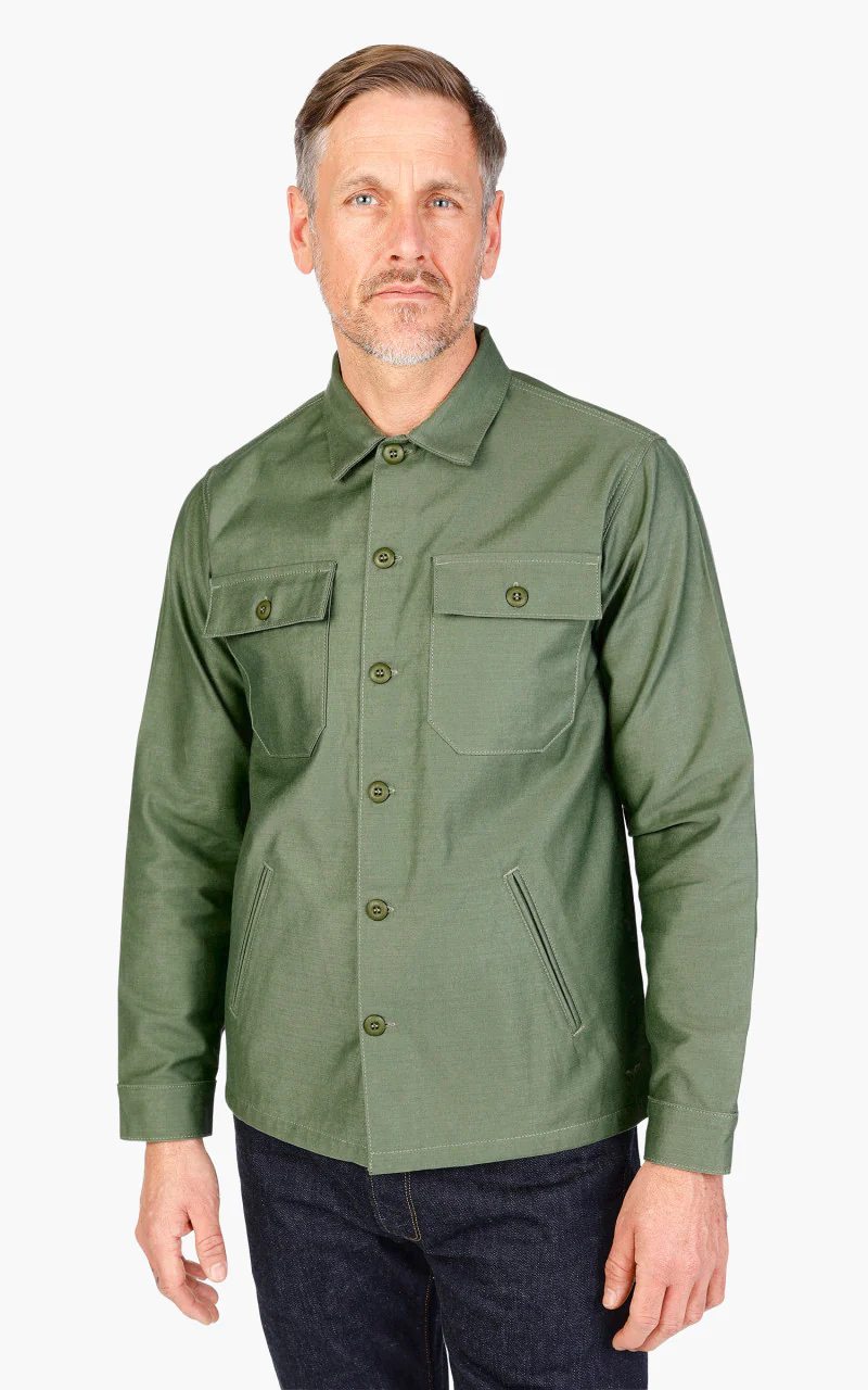 Benzak BWS-03 Military Overshirt Military Twill Army Green - Image 4
