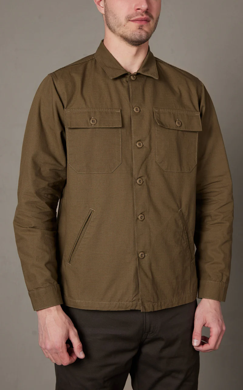 Benzak BWS-03 Military Overshirt Ripstop Olive Drab - Image 3