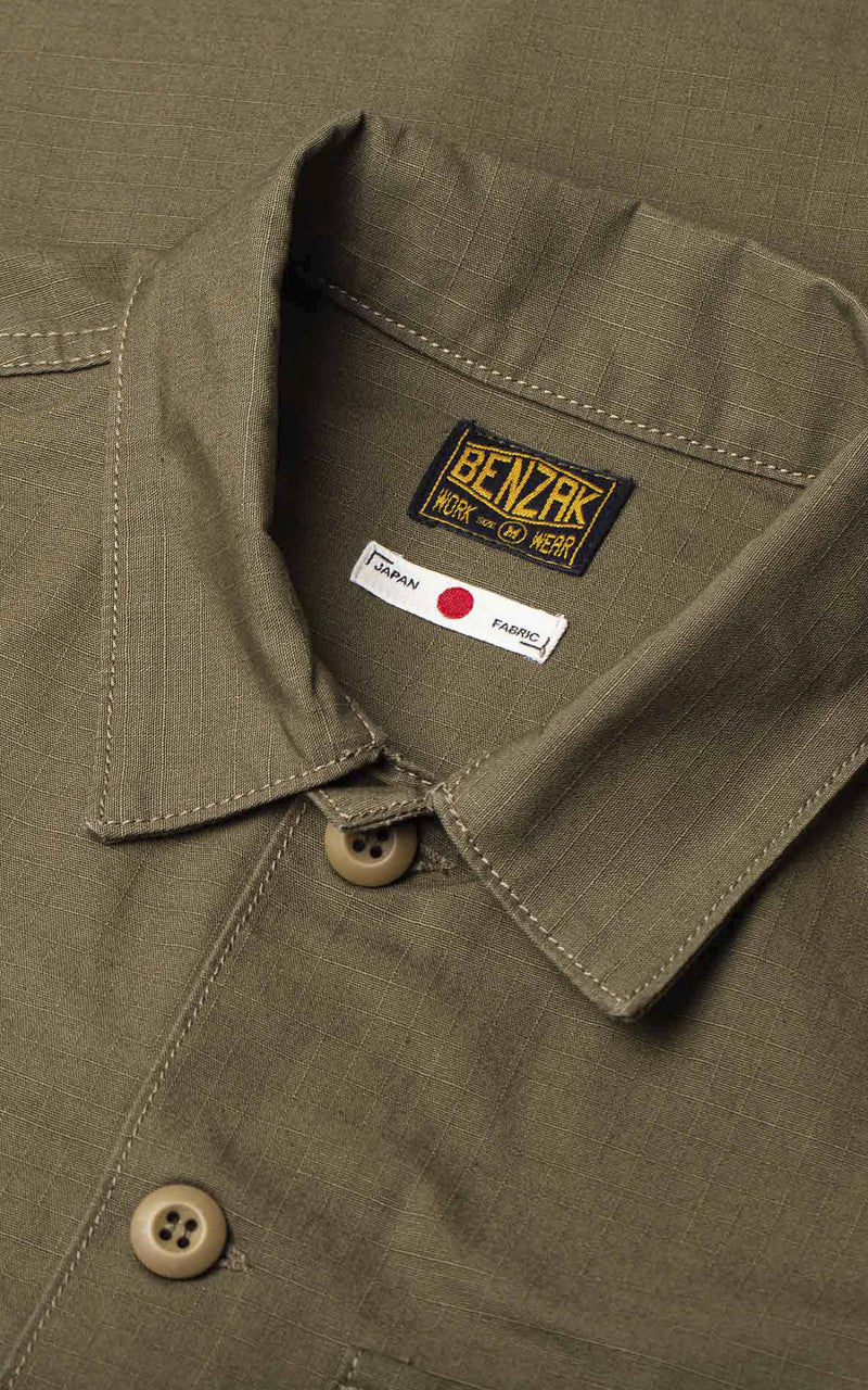 Benzak BWS-03 Military Overshirt Ripstop Olive Drab - Image 7