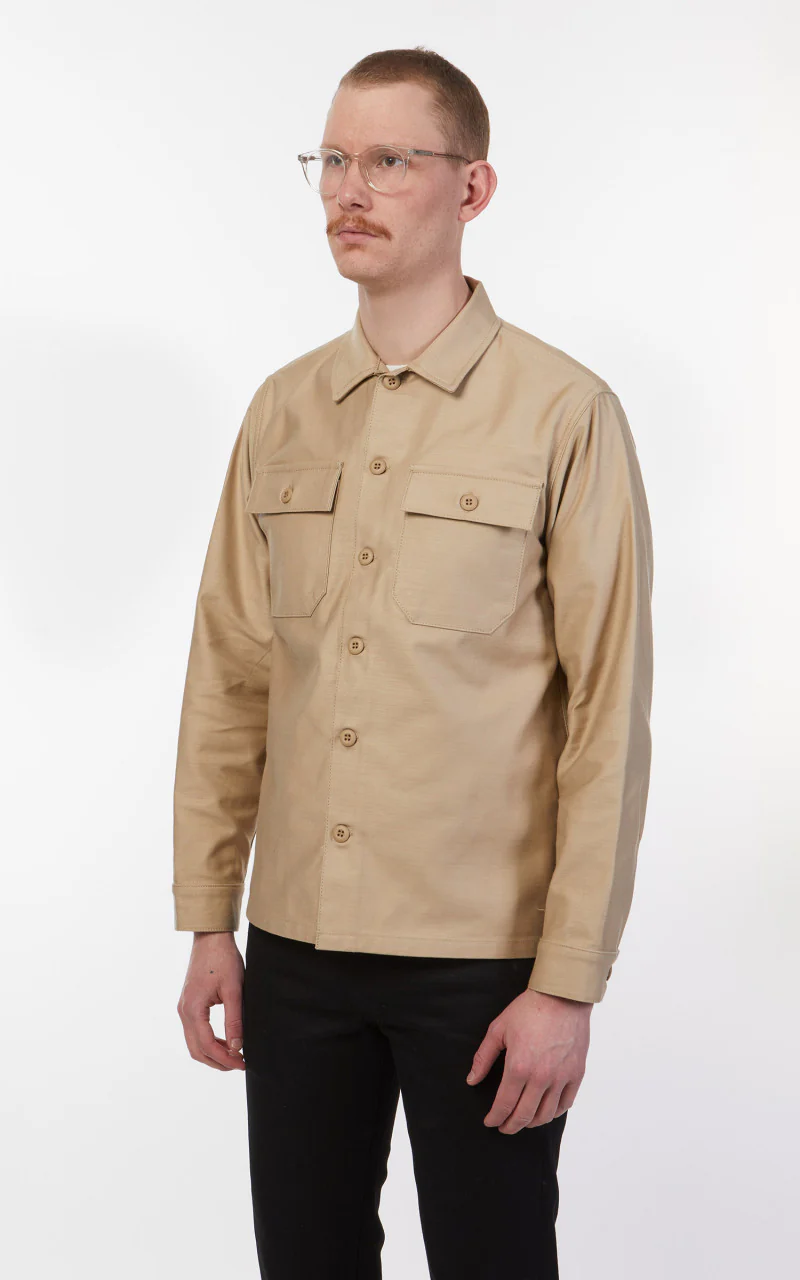 Benzak BWS-03 Military Overshirt Twill Sand - Image 4