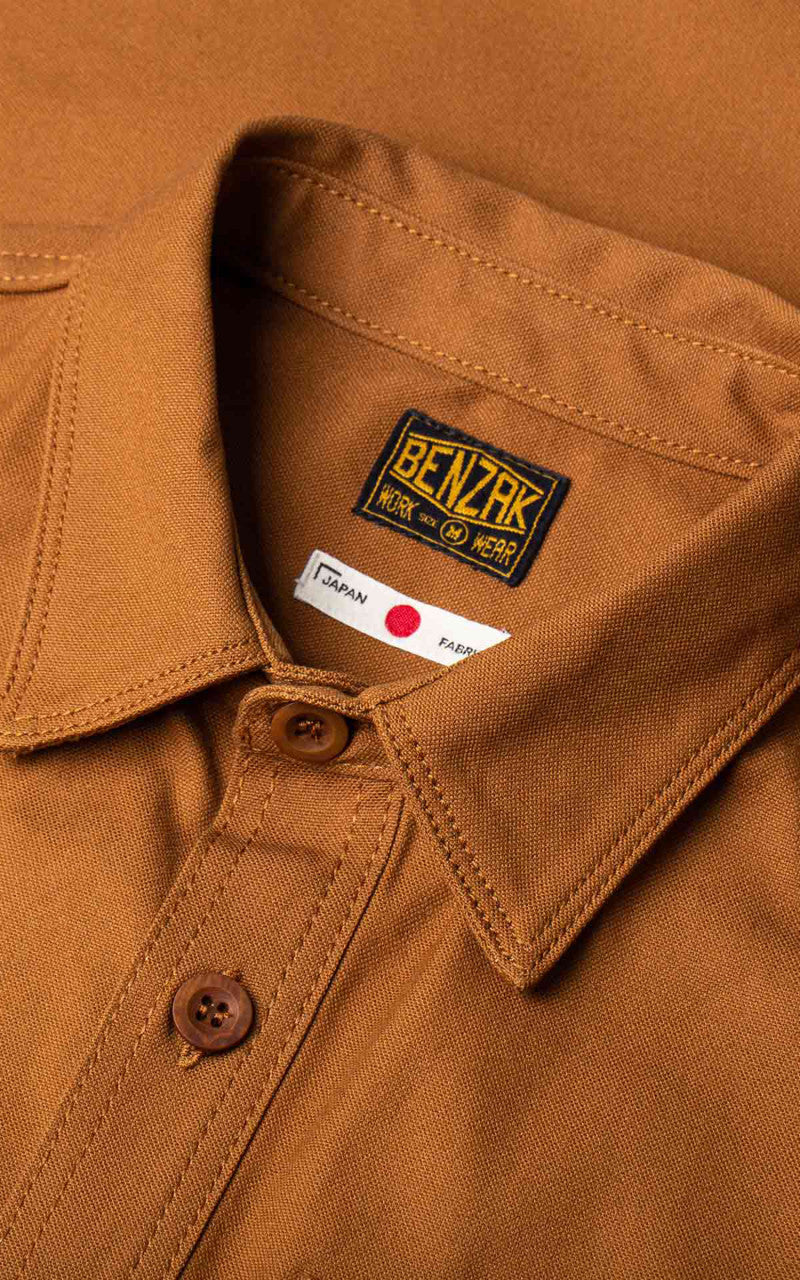 Benzak BWS-04 Scout Overshirt Duck Canvas Selvedge Brown - Image 4