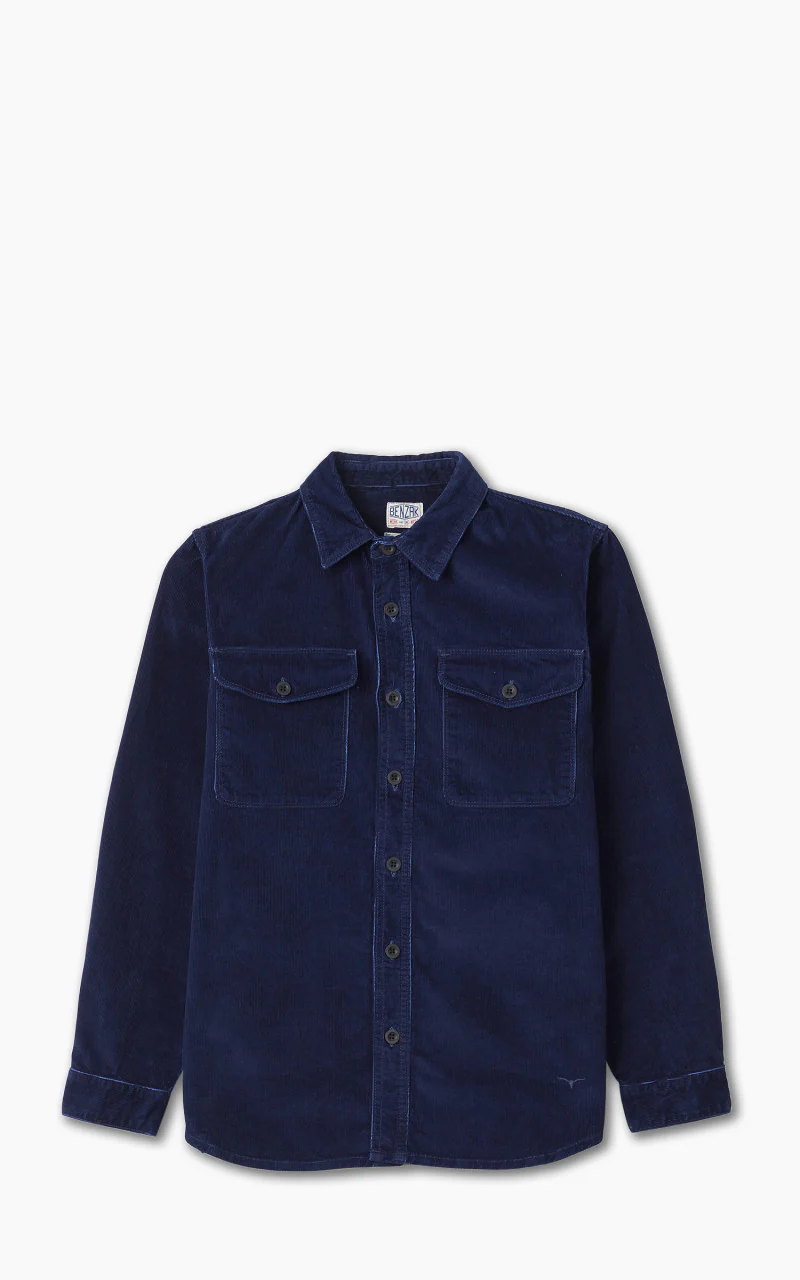 Benzak BWS-04 Scout Overshirt Indigo Corduroy 10oz