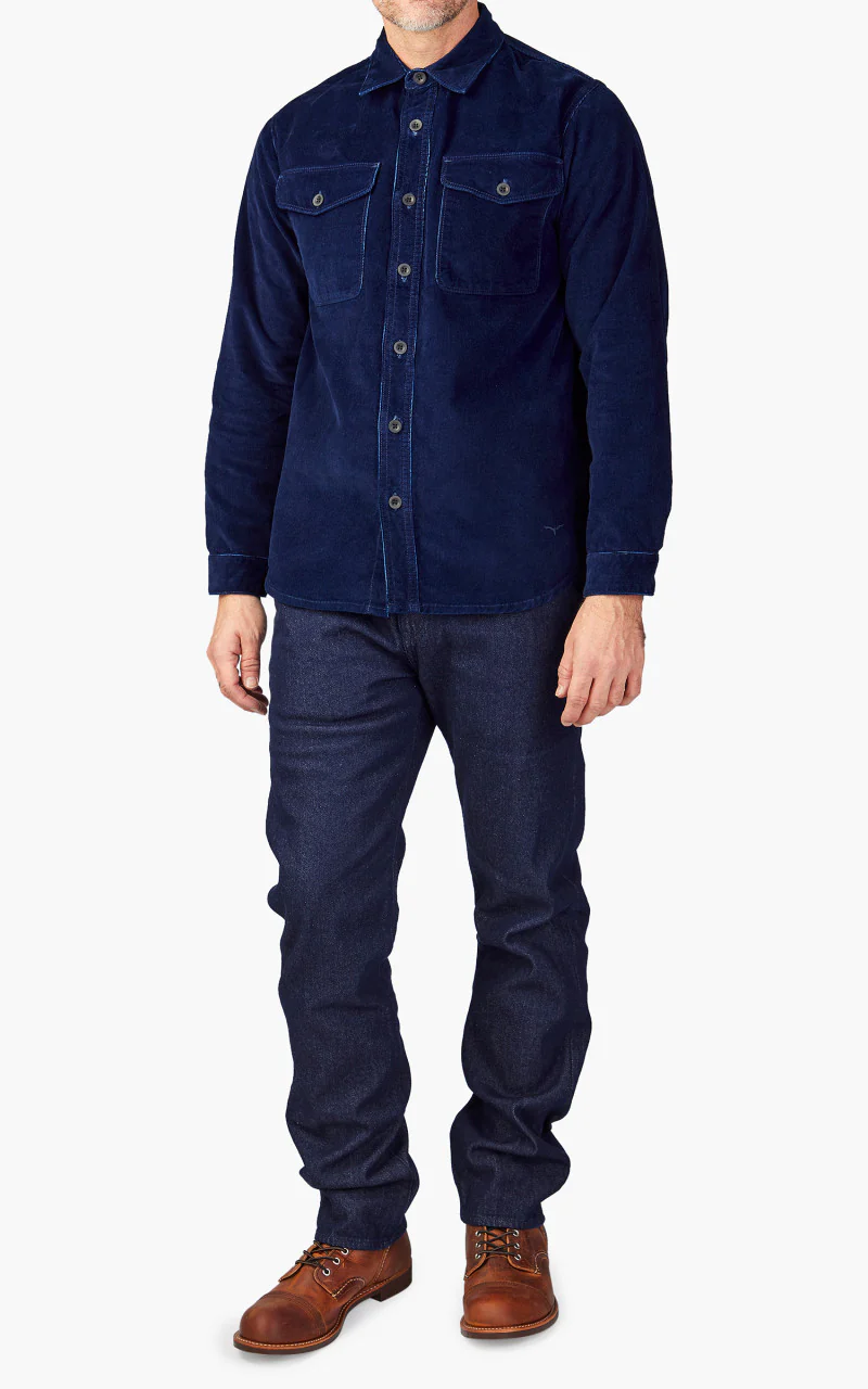 Benzak BWS-04 Scout Overshirt Indigo Corduroy 10oz - Image 2