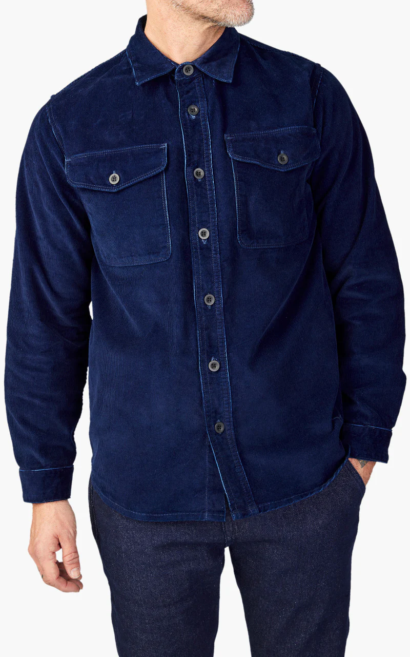 Benzak BWS-04 Scout Overshirt Indigo Corduroy 10oz - Image 4