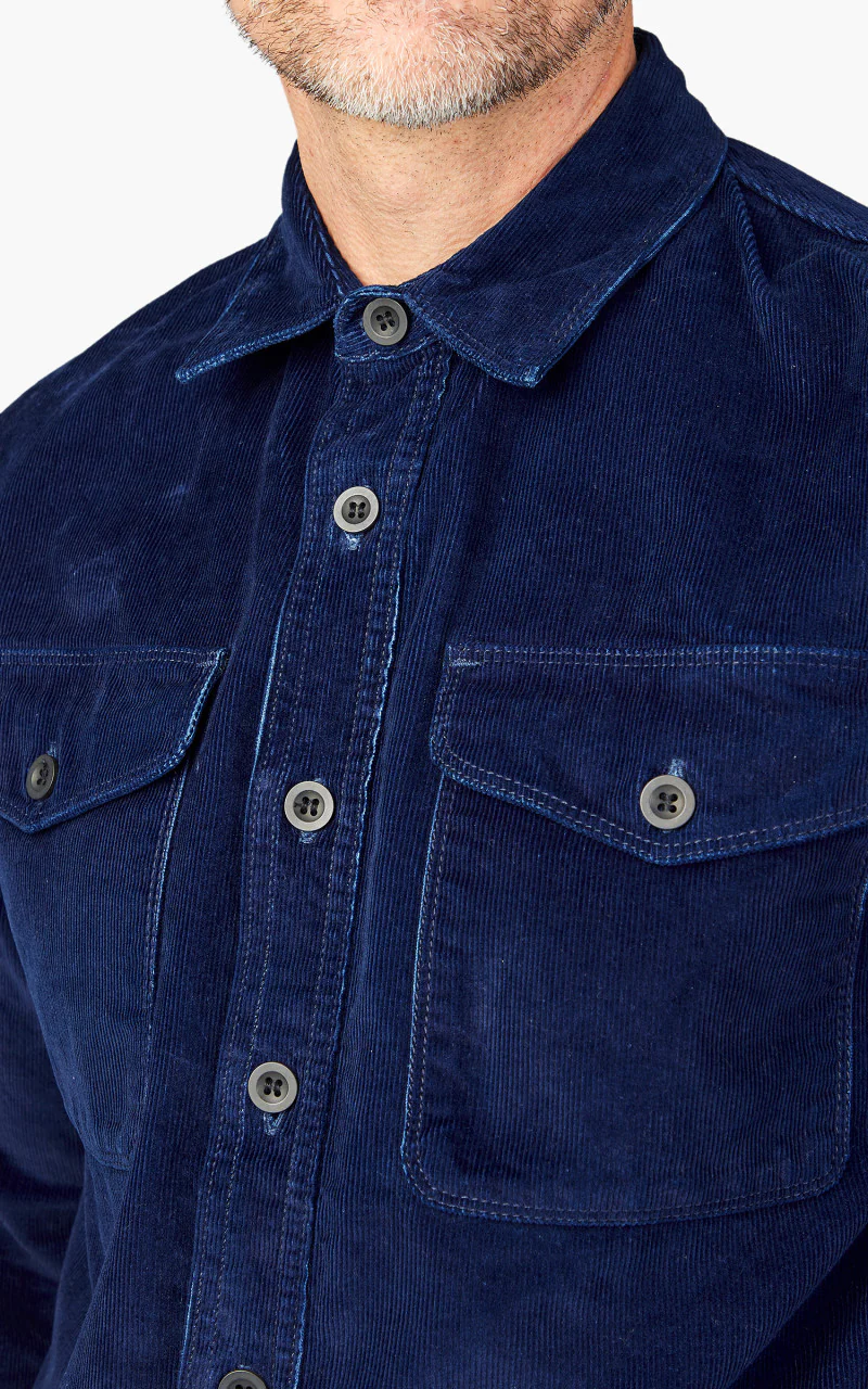 Benzak BWS-04 Scout Overshirt Indigo Corduroy 10oz - Image 5