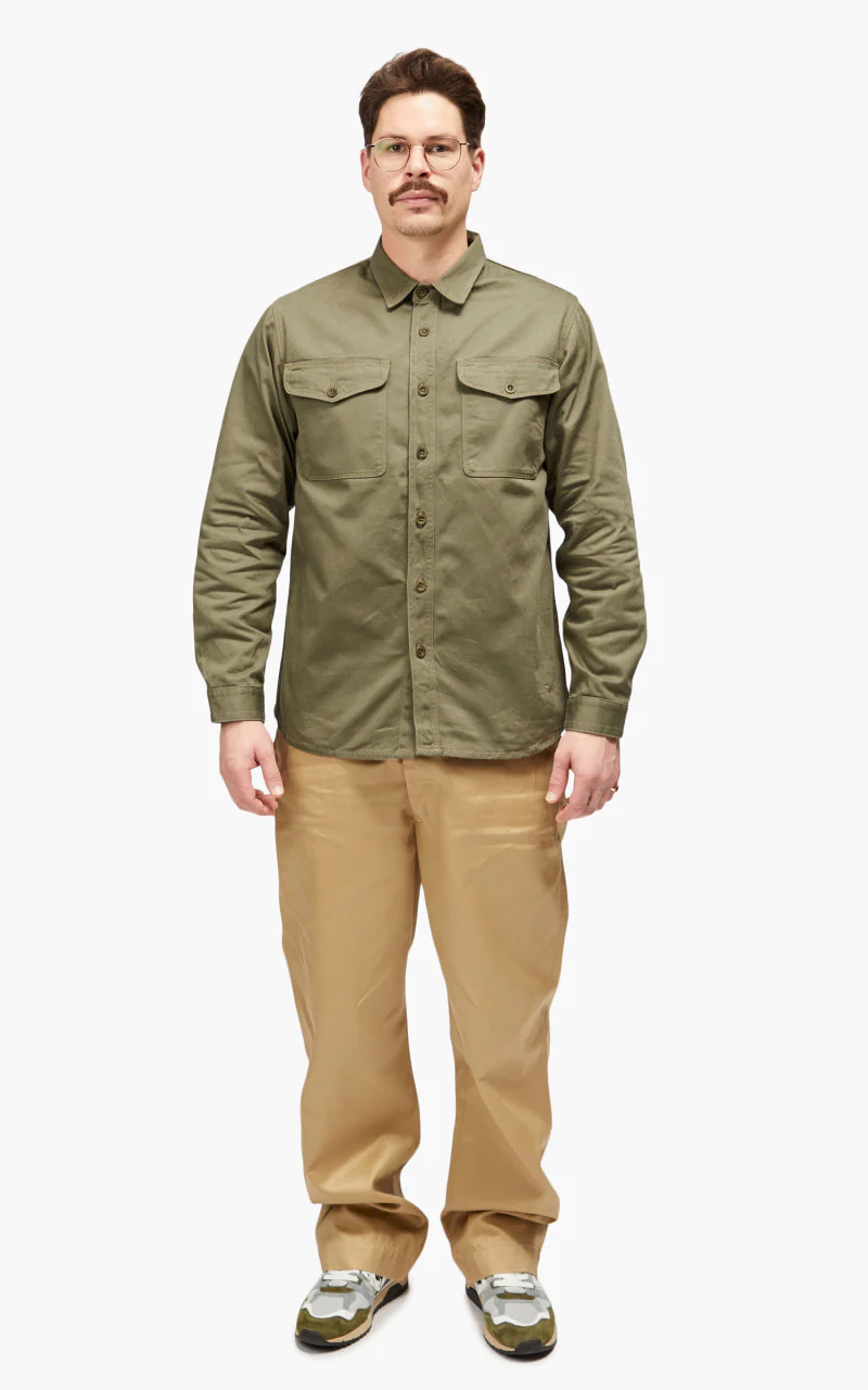 Benzak BWS-04 Scout Overshirt Sateen Military Olive Green - Image 2