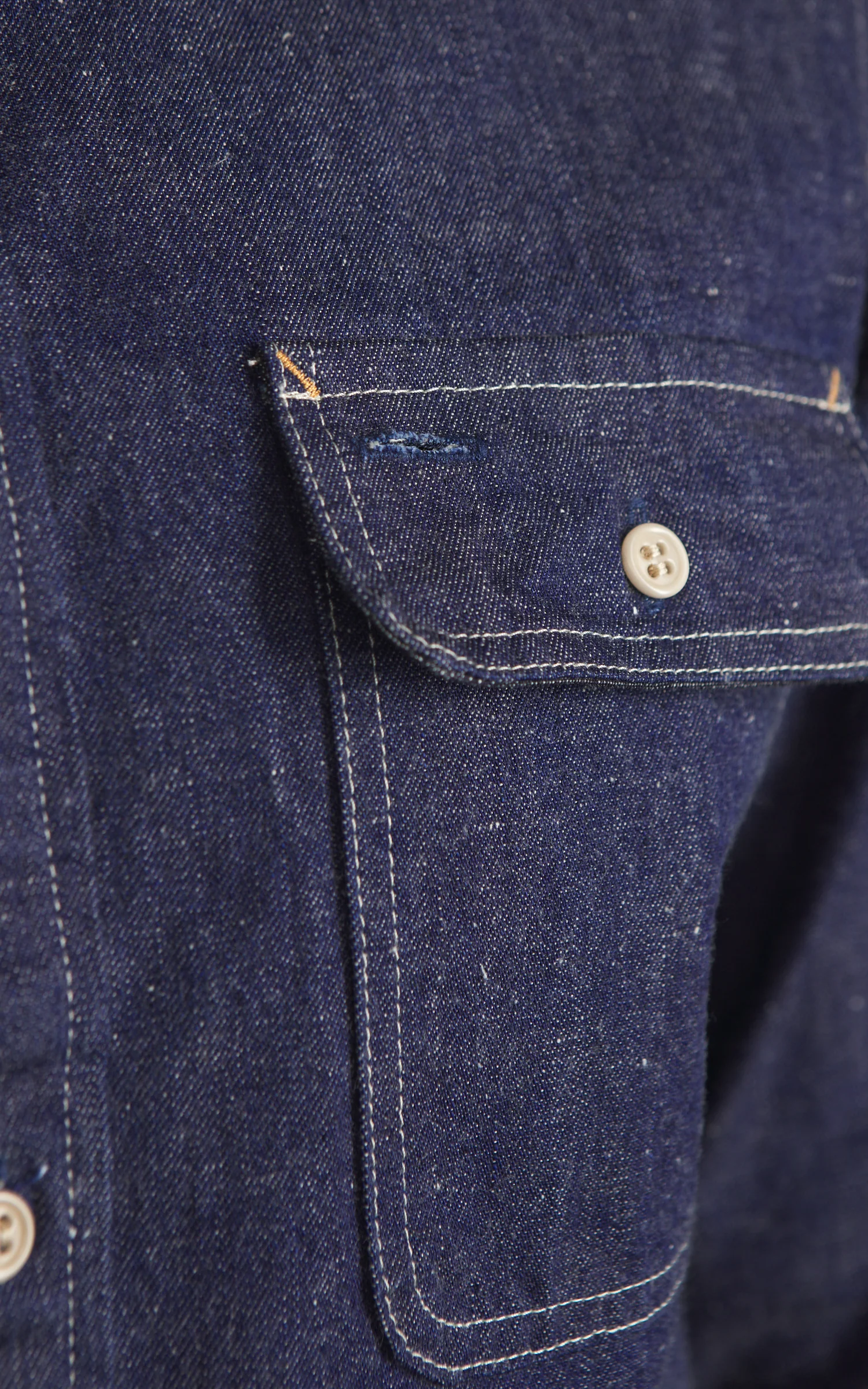 Benzak BWS-06 Worker Shirt Union Denim Indigo 9.5oz - Image 6