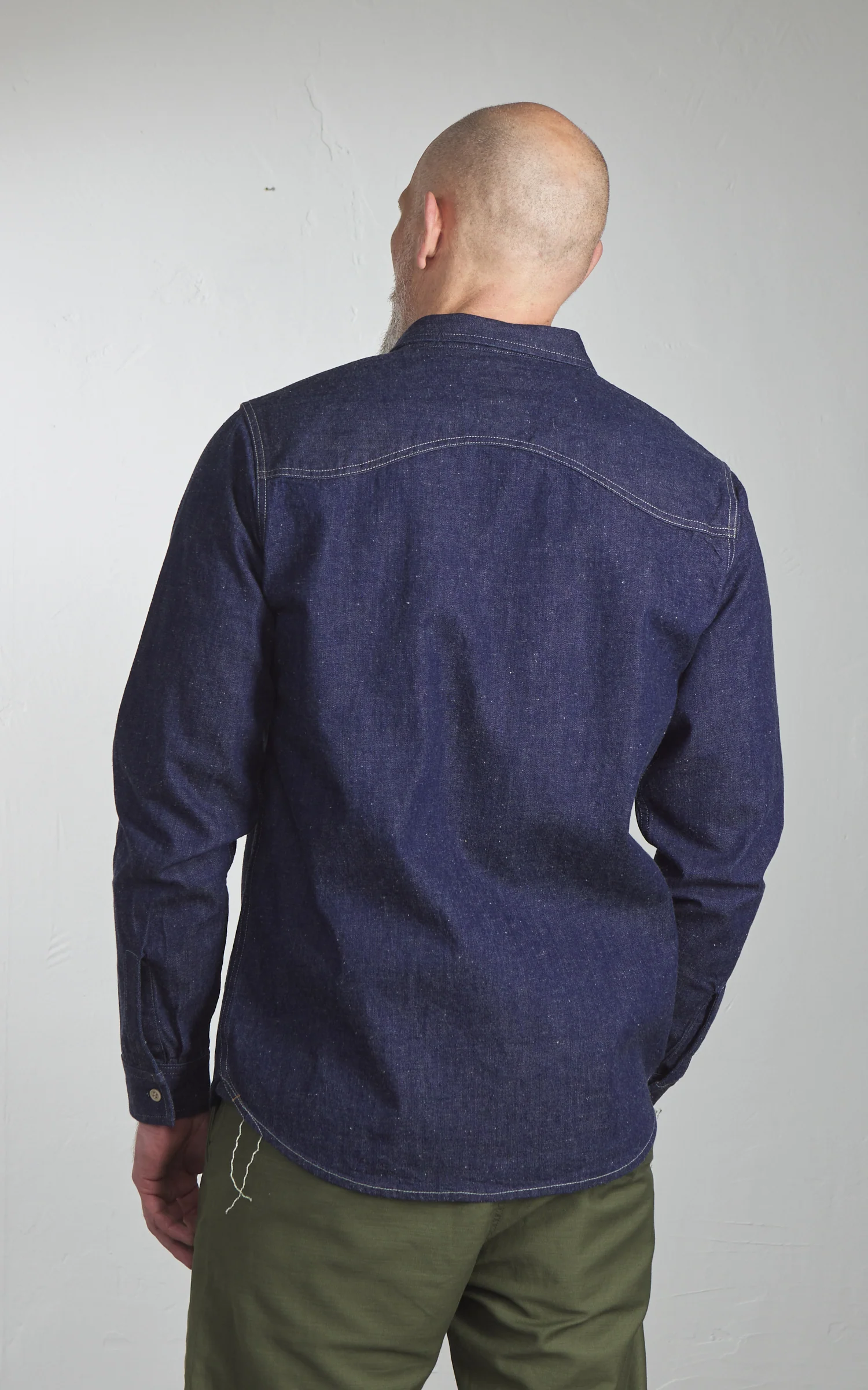 Benzak BWS-06 Worker Shirt Union Denim Indigo 9.5oz - Image 7