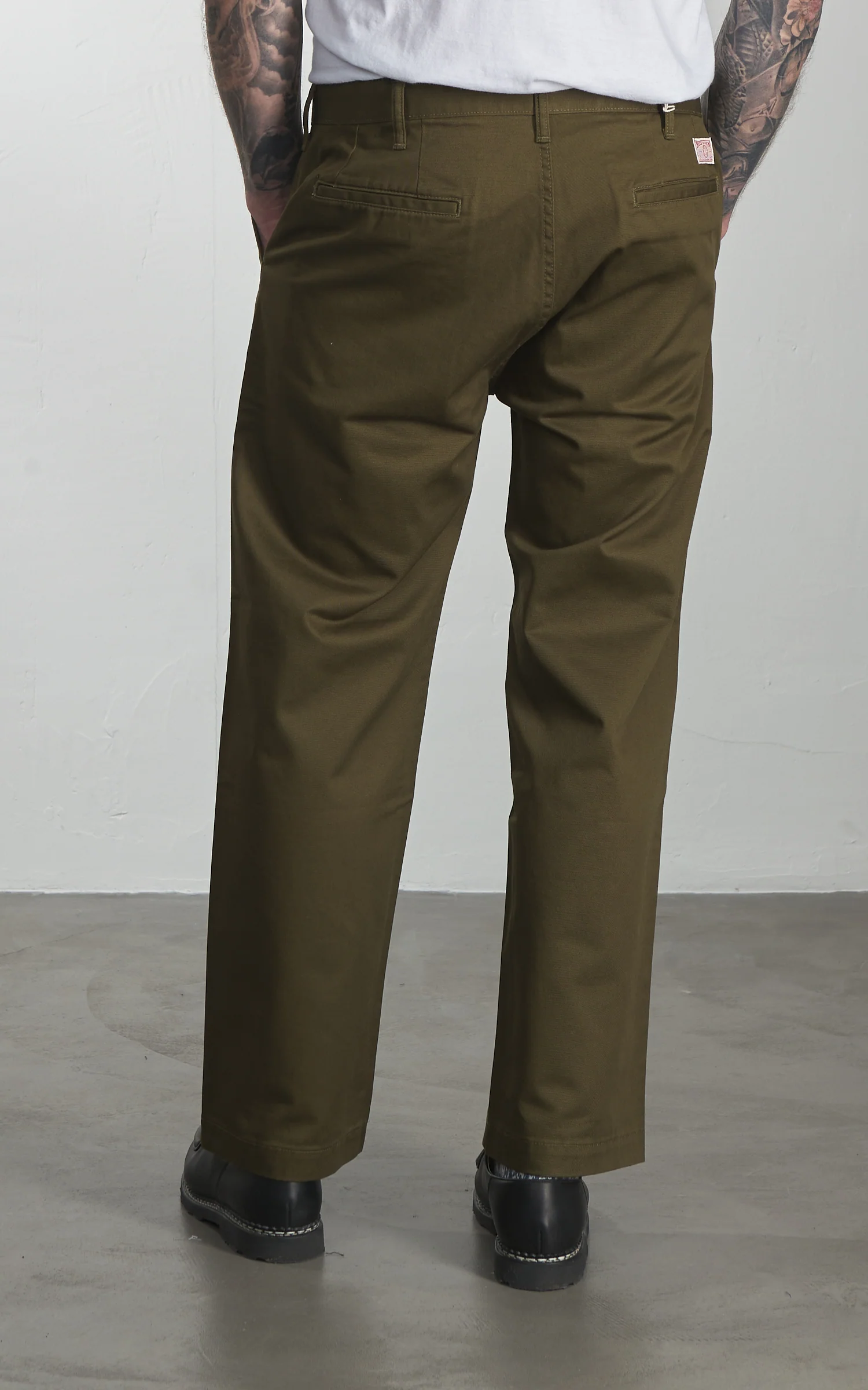 Big John Classic Chino Pants Army Green - Image 5
