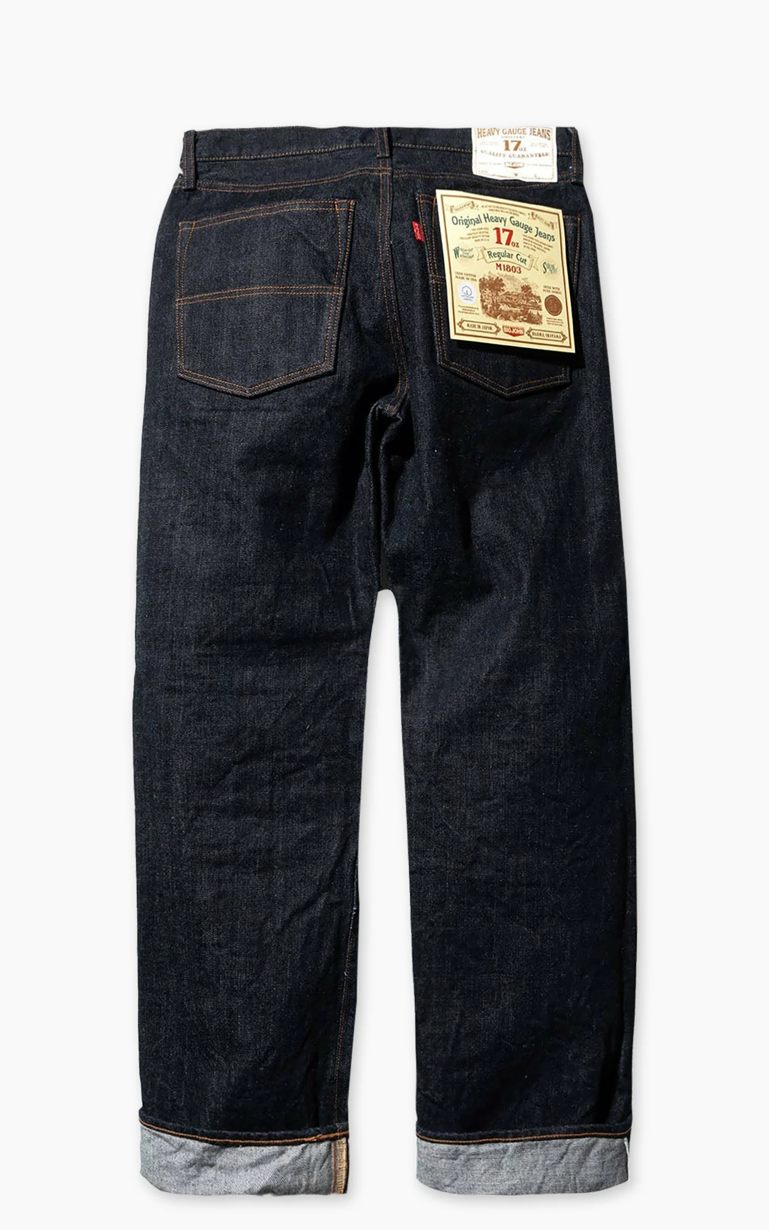 Big John Heavy Gauge Straight Jeans Selvedge Indigo 17oz - Image 4