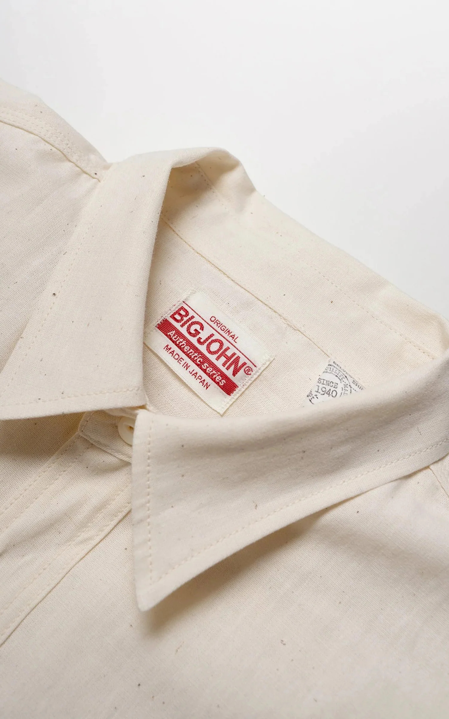 Big John Selvedge Chambray Work Shirt Natural 5oz - Image 3