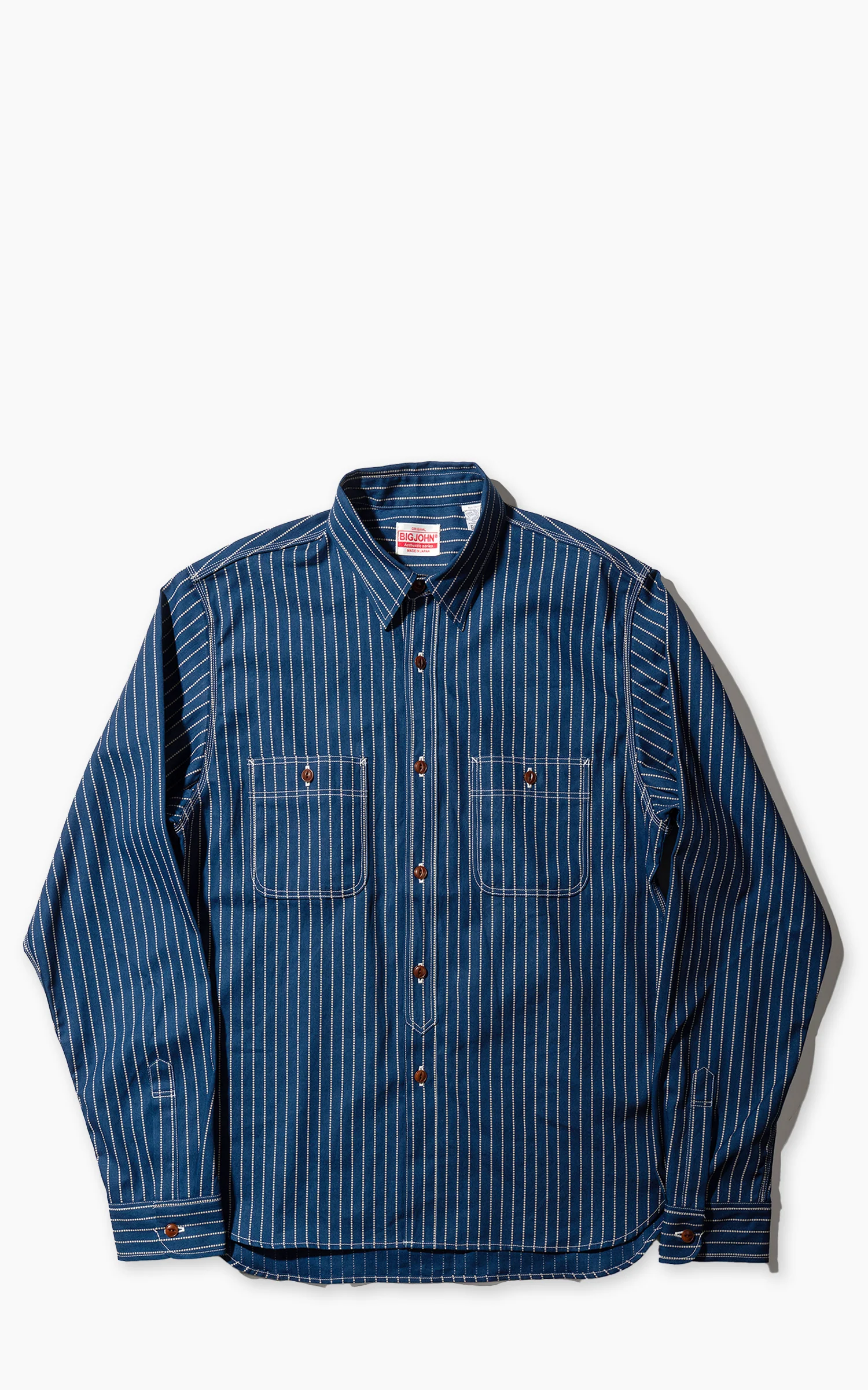Big John Selvedge Chambray Work Shirt Wabash Indigo - Image 3
