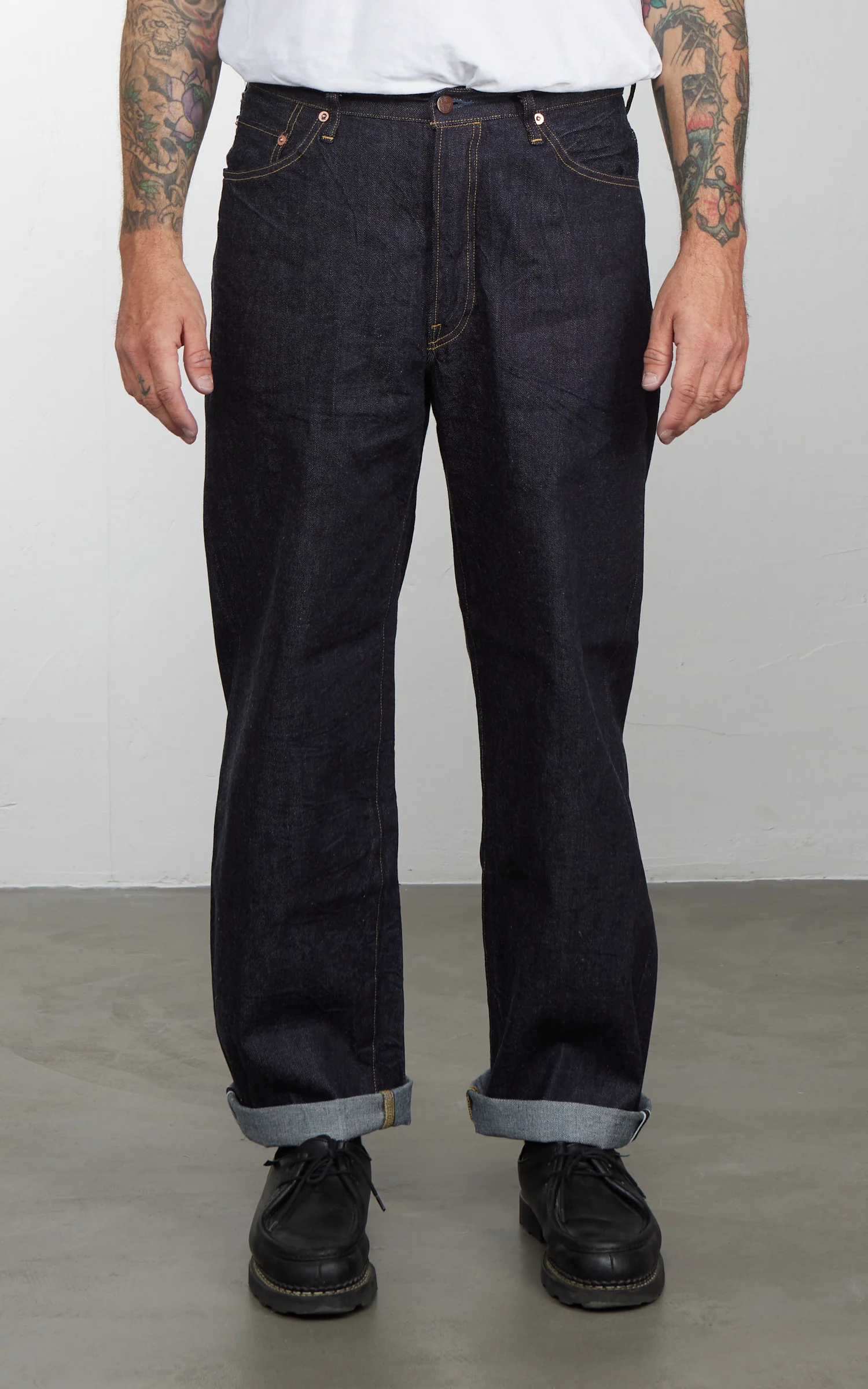 Big John SL Vintage Loose Straight Jeans Selvedge Indigo 12oz - Image 2
