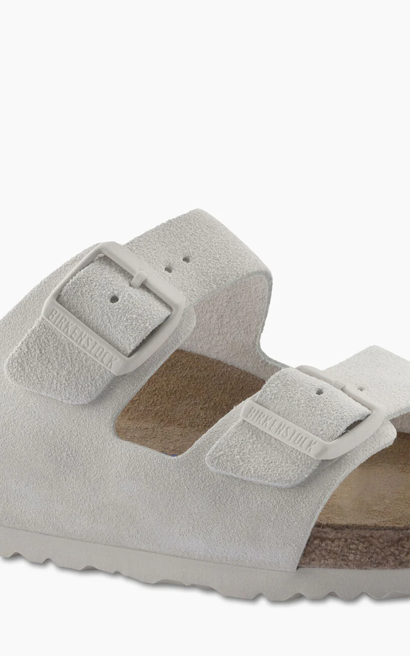 Birkenstock Arizona Soft Footbed Suede Antique White - Image 3