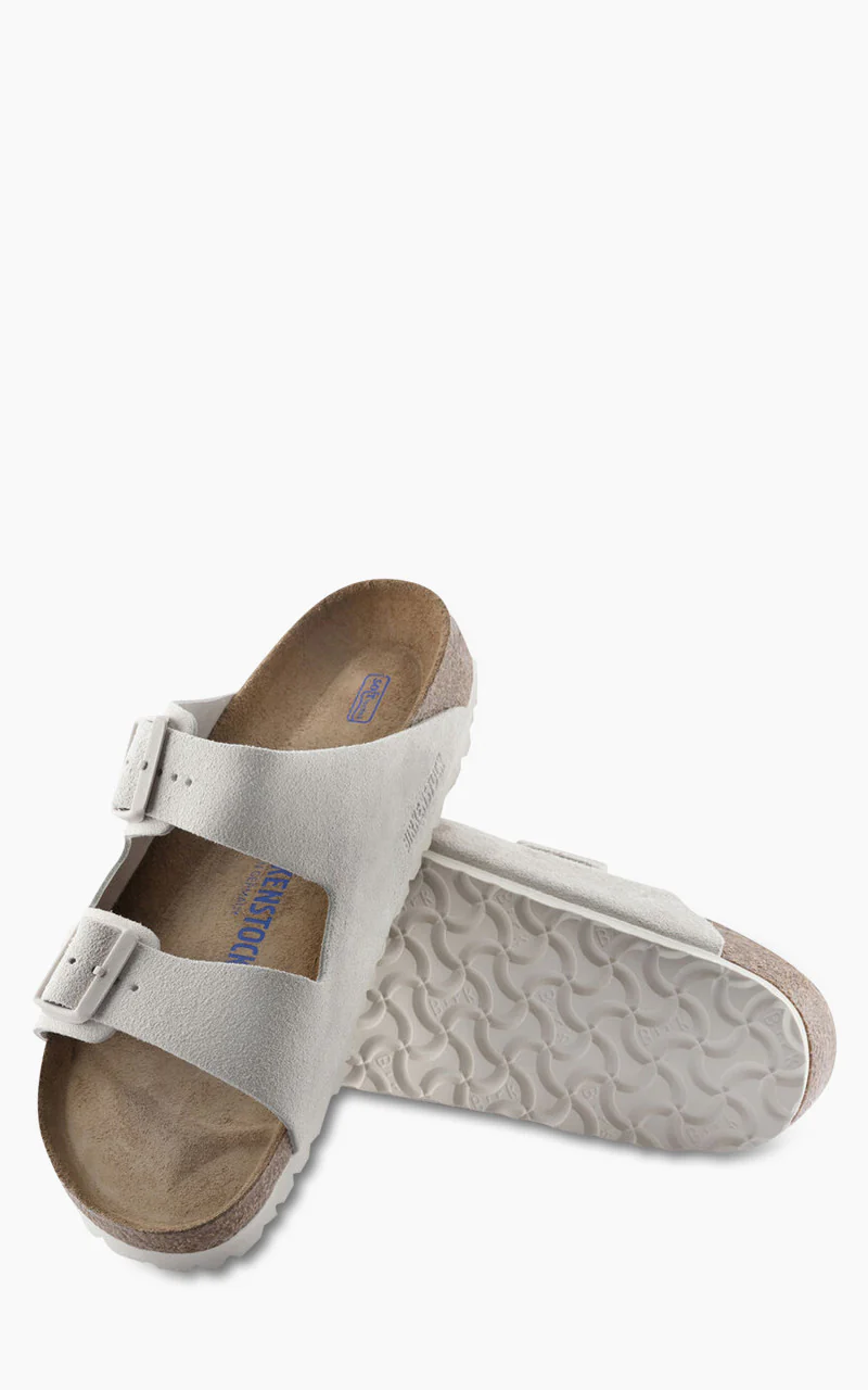 Birkenstock Arizona Soft Footbed Suede Antique White - Image 4