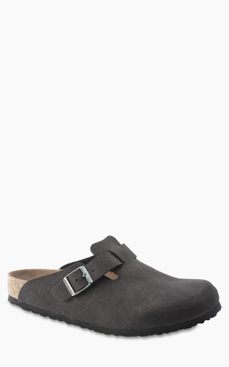 Birkenstock Boston Microfibre Desert Dust Black - Image 2