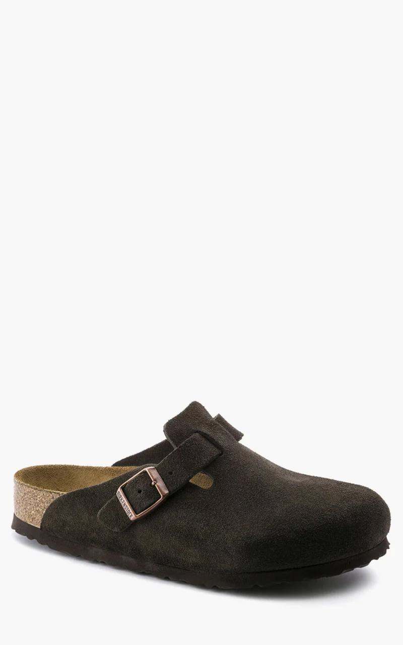 Birkenstock Boston Soft Footbed Suede Black - Image 3