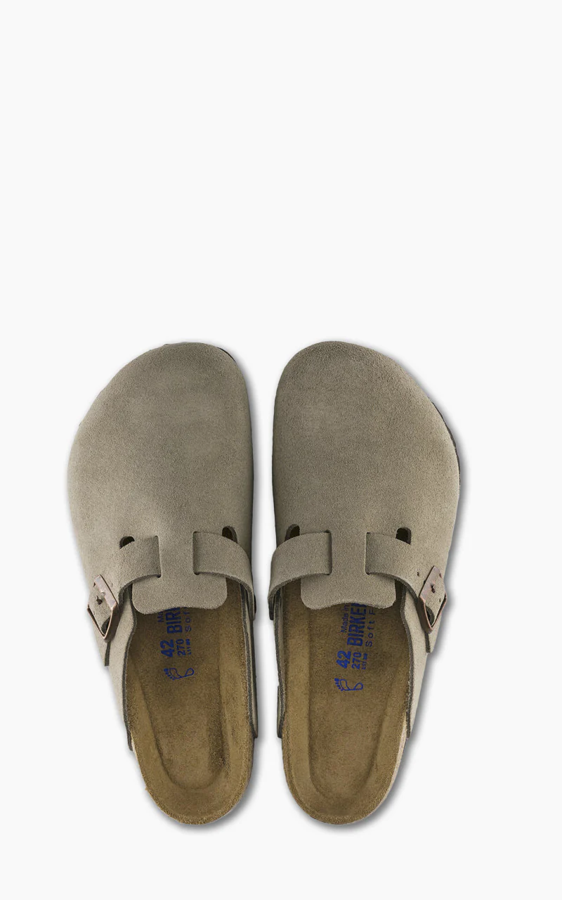 Birkenstock Boston Soft Footbed Suede Taupe - Image 2