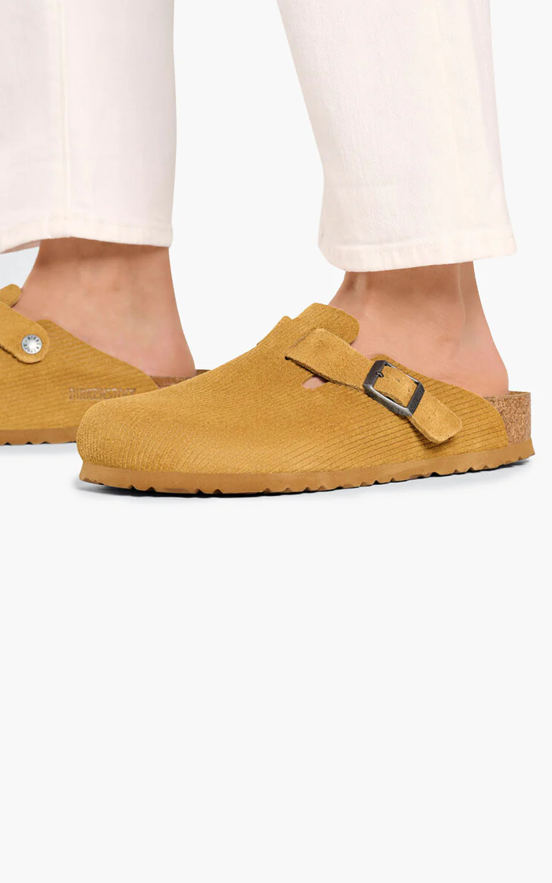 Birkenstock Boston Suede Corduroy Cork Brown - Image 6