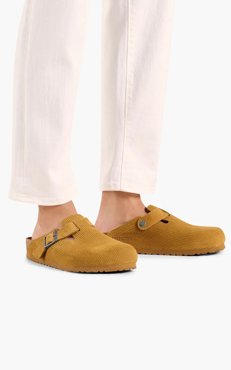 Birkenstock Boston Suede Corduroy Cork Brown - Image 7