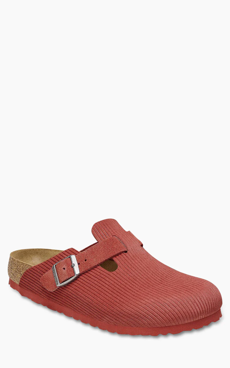 Birkenstock Boston Suede Corduroy Sienna Red - Image 4