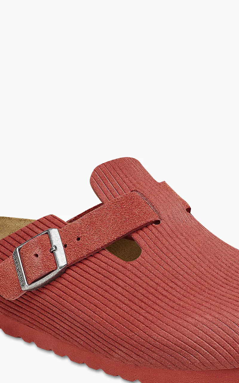 Birkenstock Boston Suede Corduroy Sienna Red - Image 5