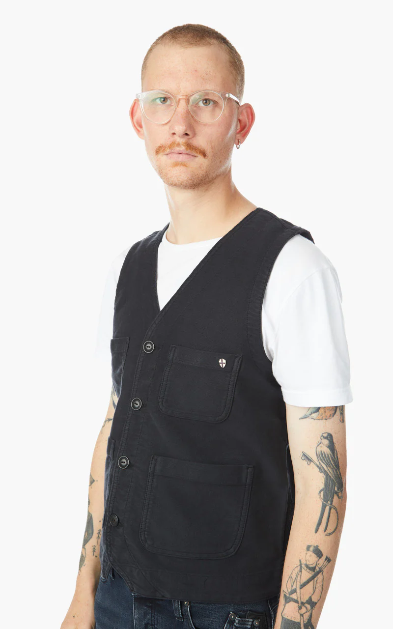 Blue de Gênes Maurice ISKO Gillet Black - Image 6